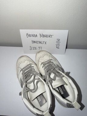 Mid-Top in White and Gray - Size 37